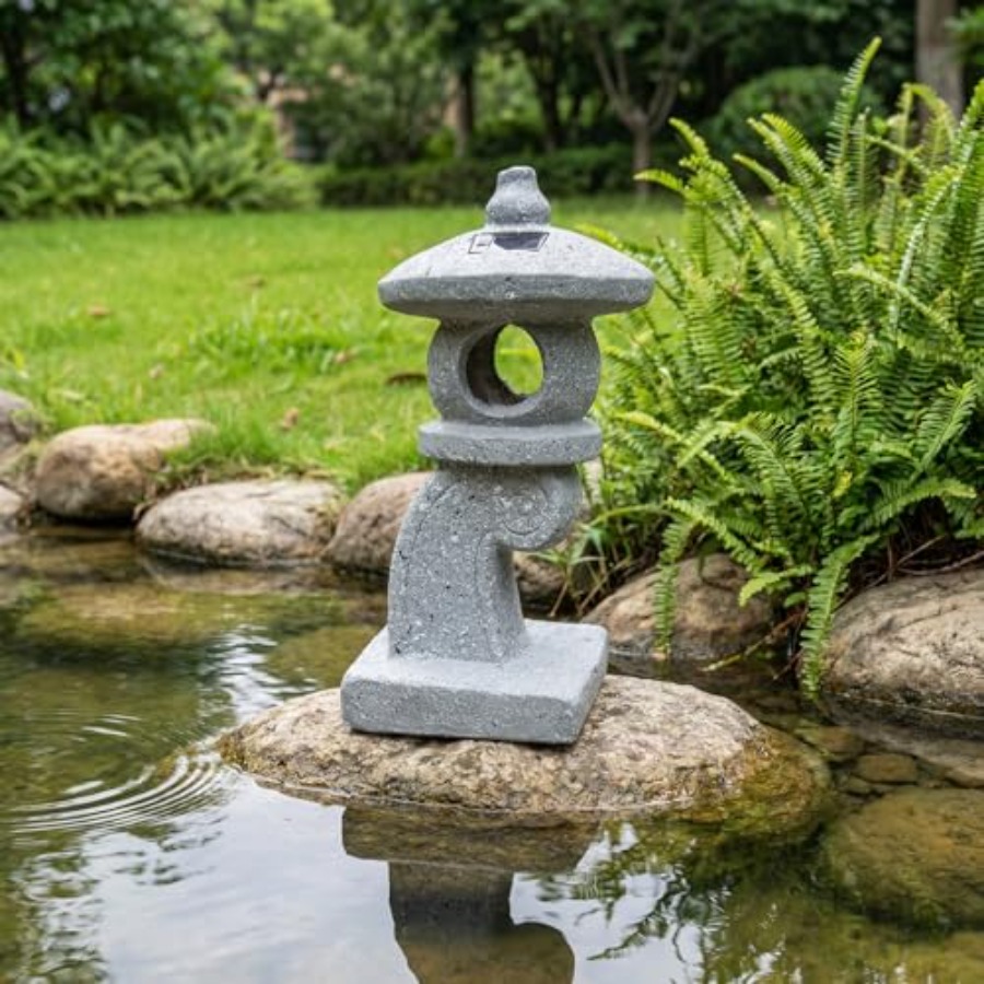 Outdoor Zen Lighting - Lampe solaire LED 14'' haute, style