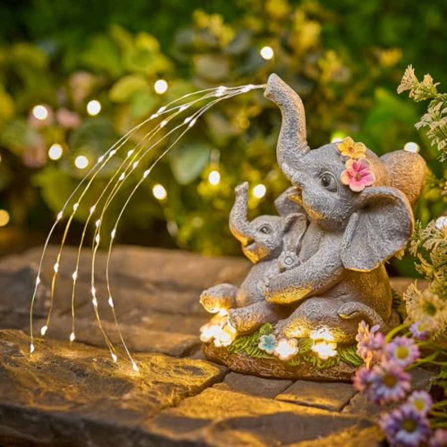 Outdoor Lighting For Patio - Statue de décoration de jardin en