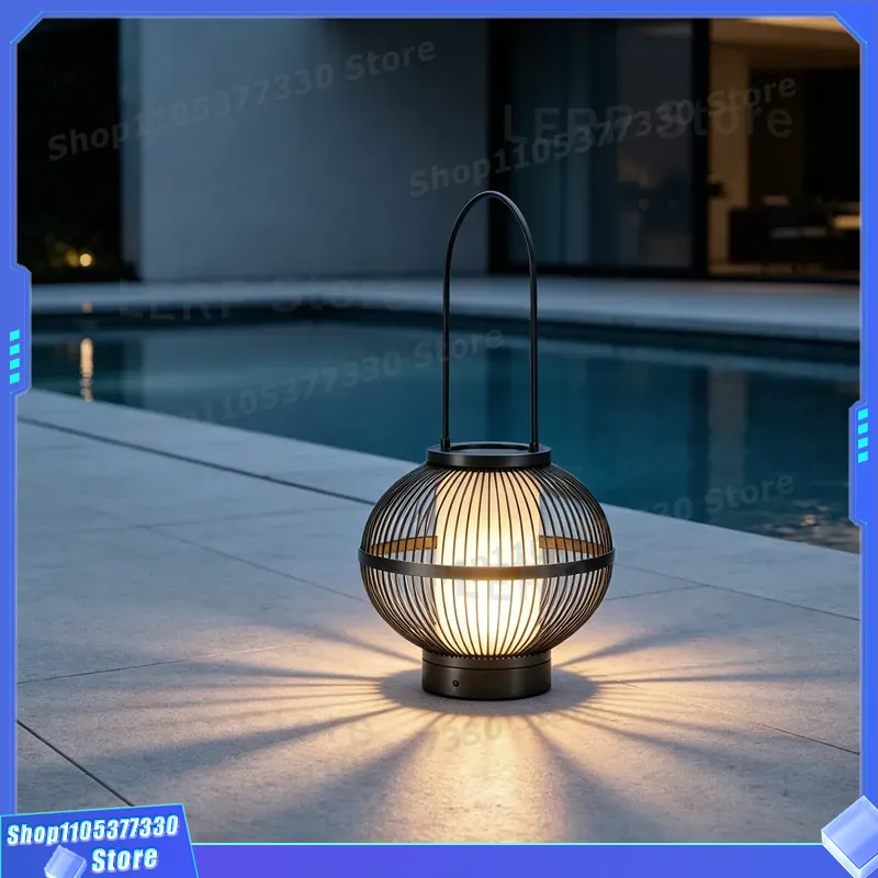 Outdoor Zen Lighting - Lampe de pelouse portable, étanche, rechargeable,