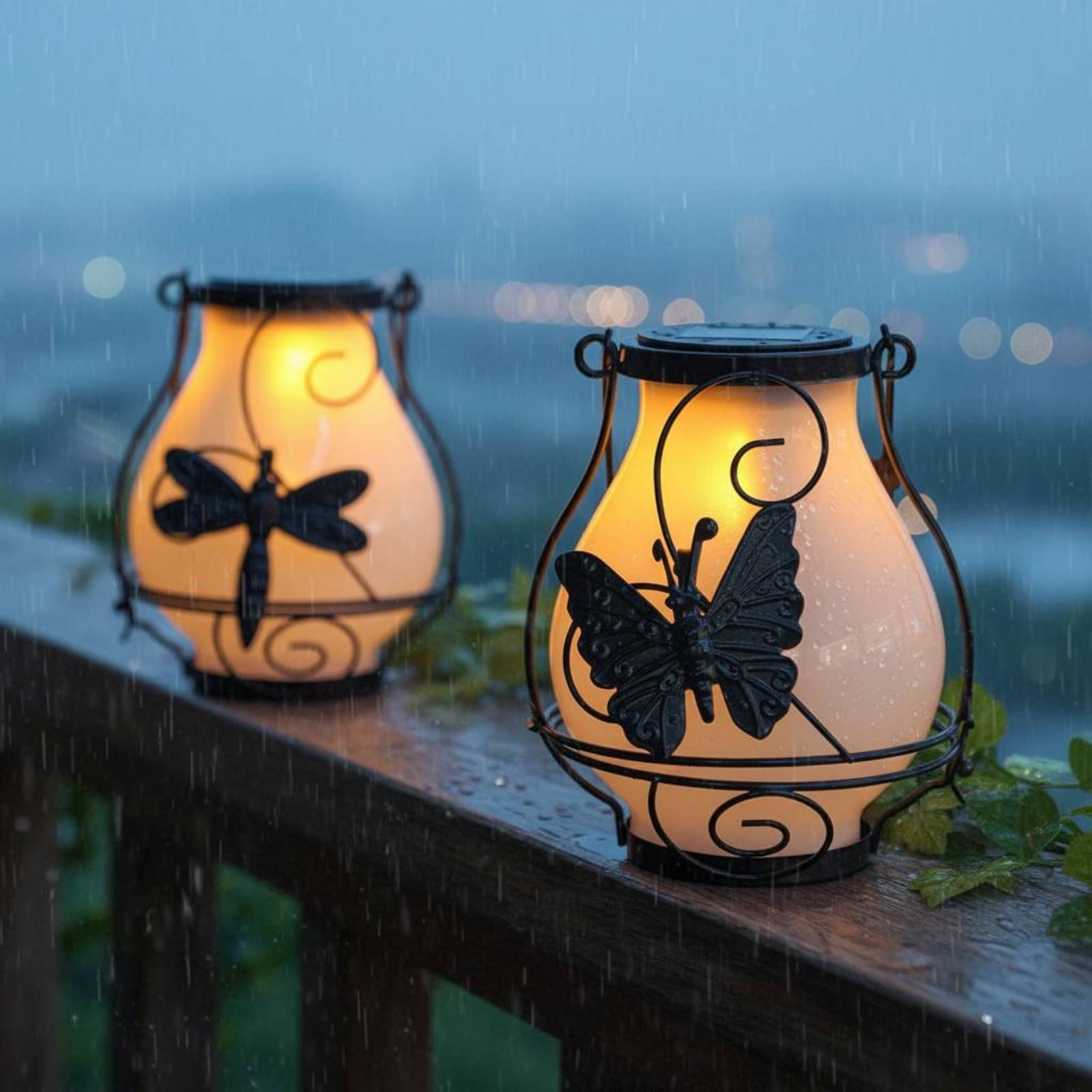 Outdoor Lighting For Patio - Lanterne solaire en forme de papillon,