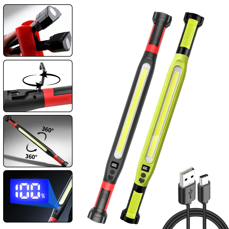 Outdoor Lighting Hooks - Lampe de travail COB rechargeable de