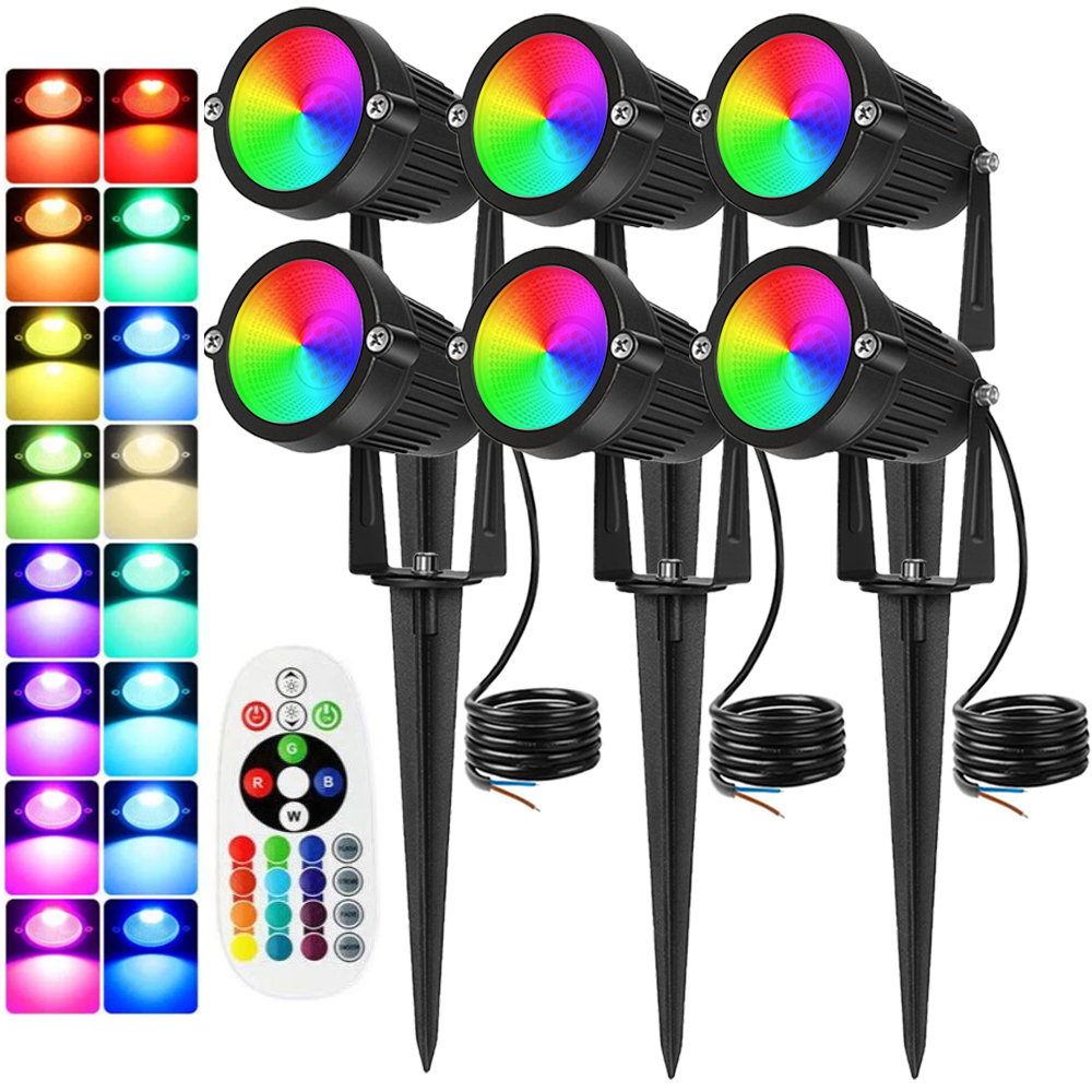 Outdoor Lighting Landscape - Éclairage paysager RGBW 10W avec projecteur