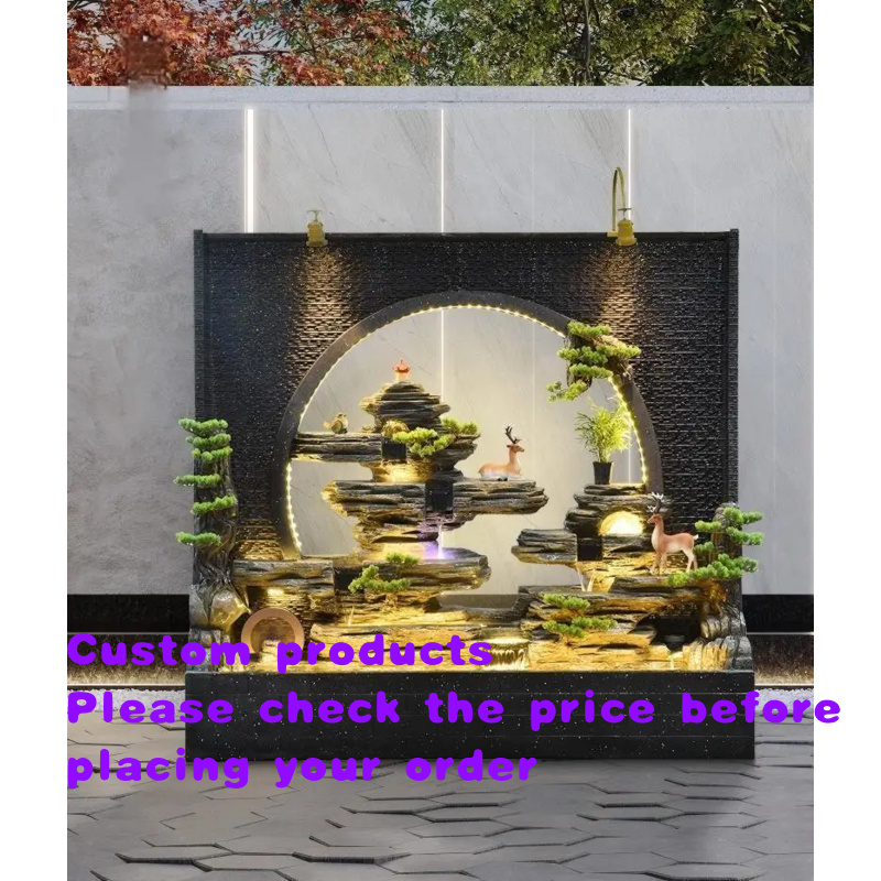 Outdoor Zen Lighting - custom.7FT Panneau de brumisation extérieur élégant