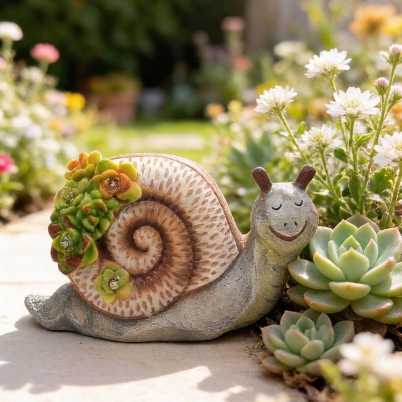 Outdoor Lighting For Patio - Décoration d'escargot de dessin animé, statue