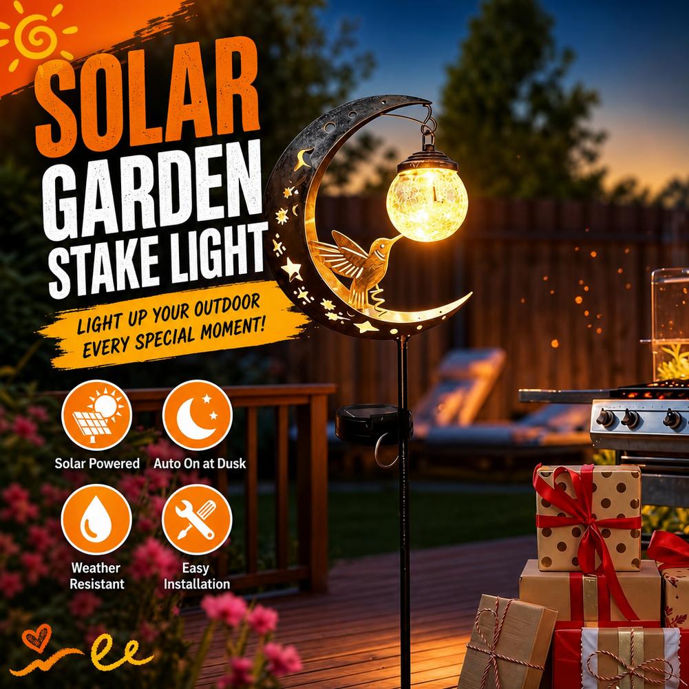Outdoor Lighting Yard Decoration - Lampe solaire de jardin en fer,