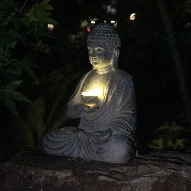 Statue de Bouddha en résine à  - Outdoor Zen Lighting avis et prix