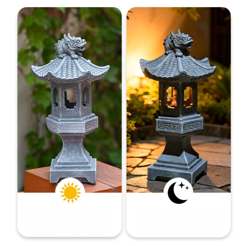 Lanterne pagode solaire Zen av - Outdoor Zen Lighting avis et prix