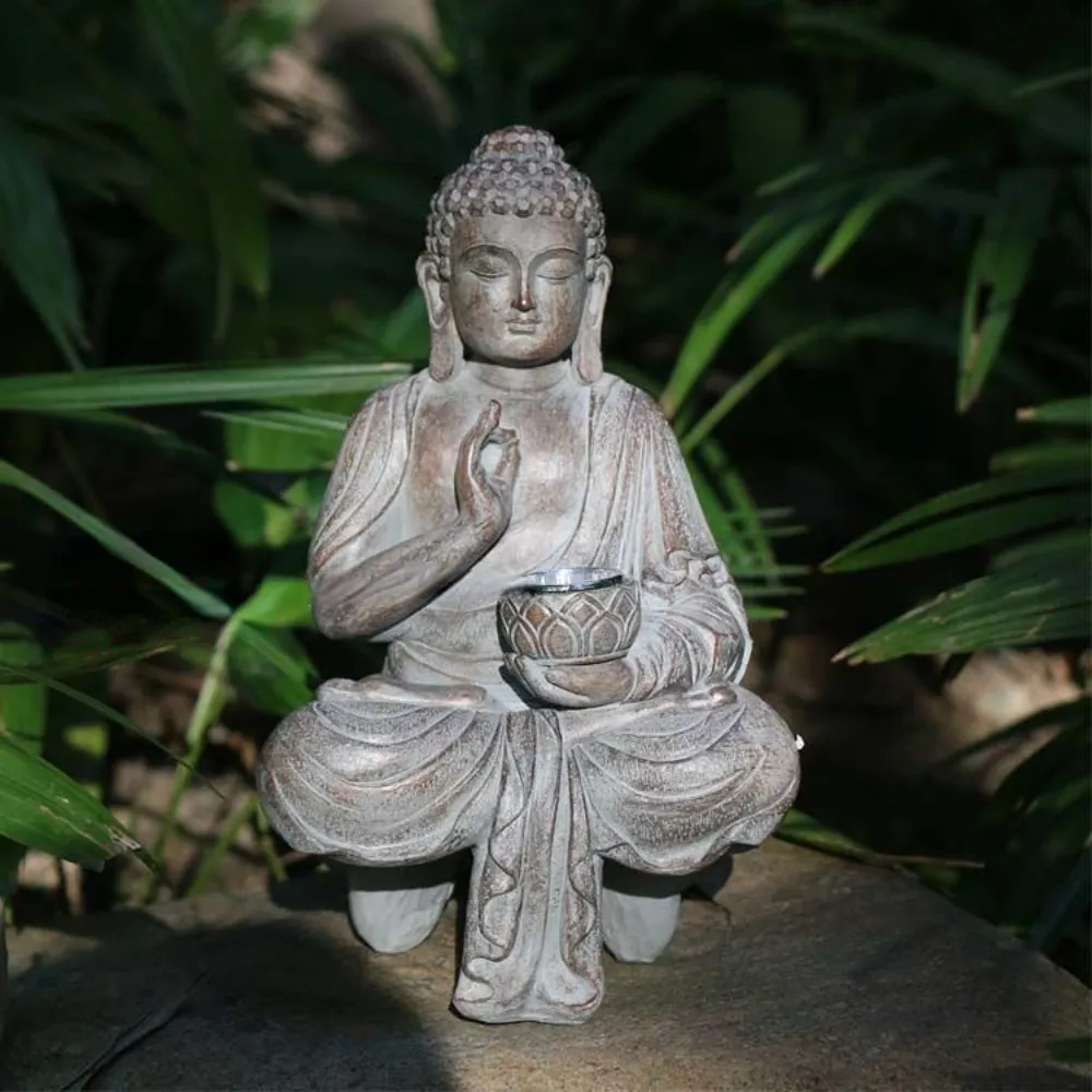 Statue de bouddha solaire d'ex - Outdoor Zen Lighting avis et prix