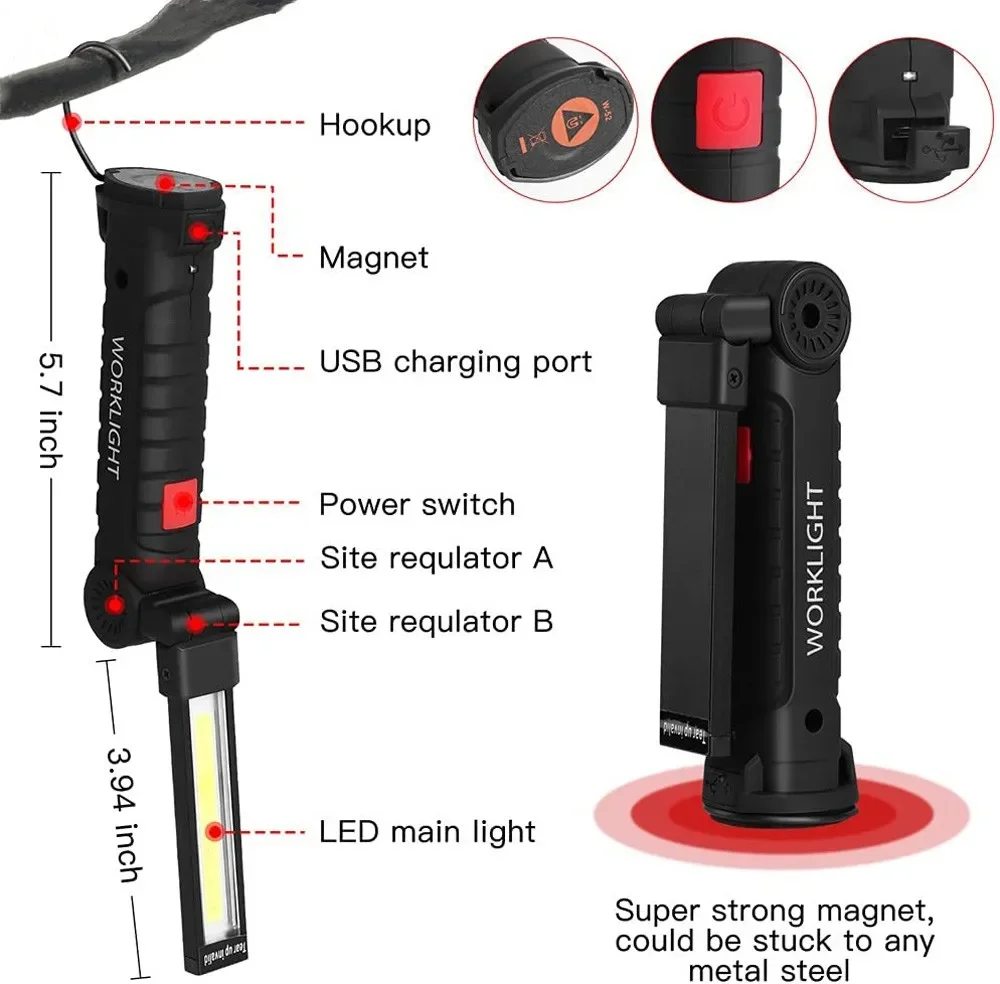 Lampe de poche LED COB Portabl - Hanging Outdoor Lighting avis et prix
