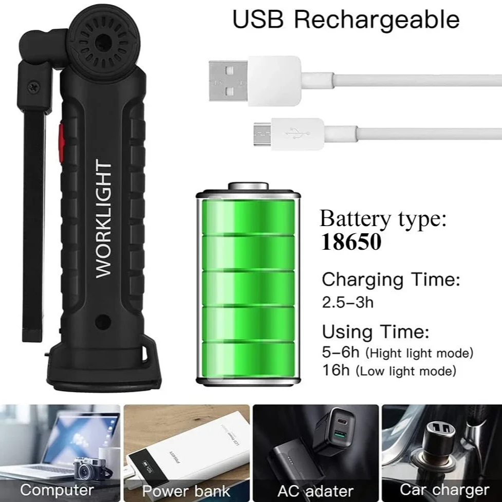 Lampe de poche LED COB Portabl - Hanging Outdoor Lighting avis et prix
