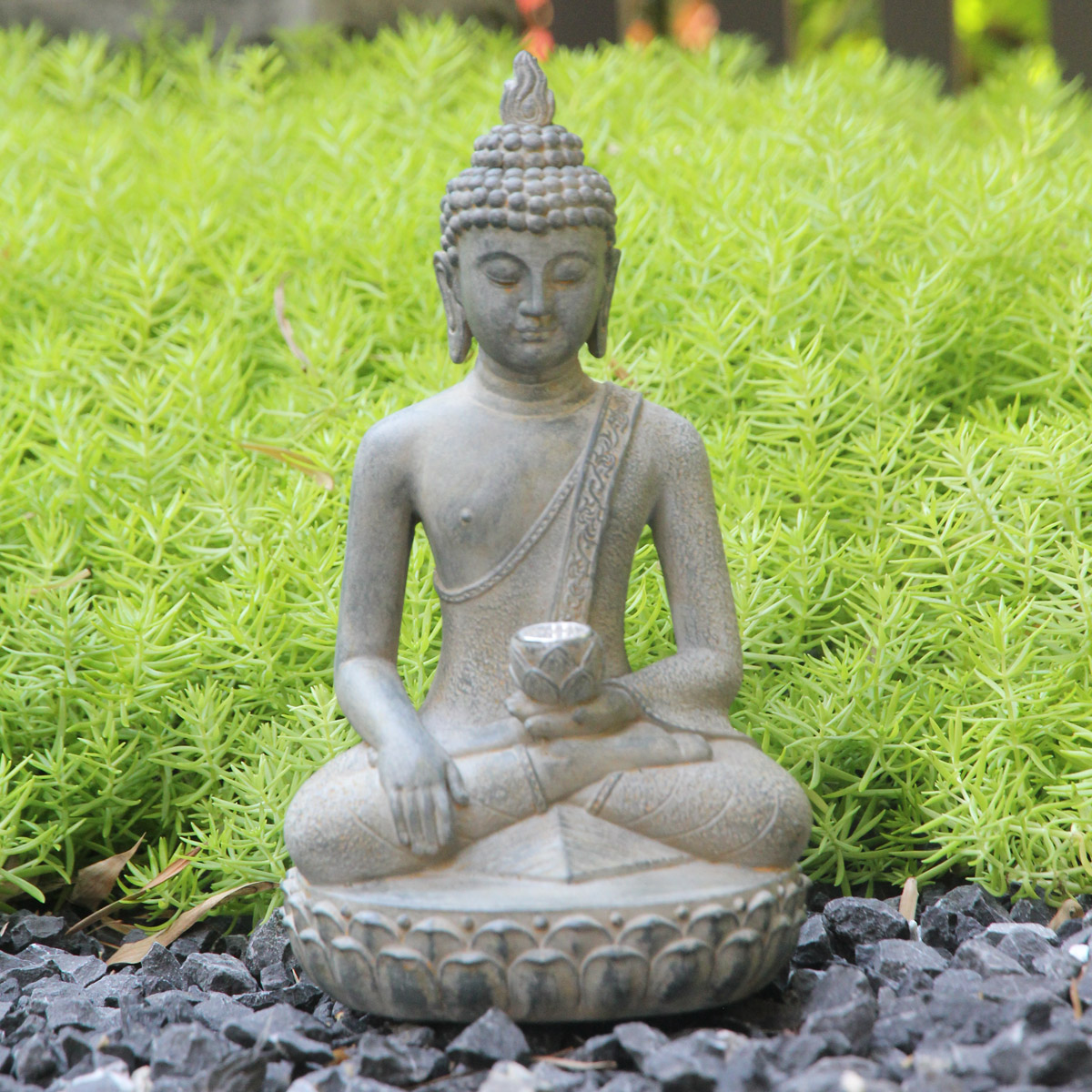 Statue de Bouddha solaire insp - Outdoor Zen Lighting avis et prix
