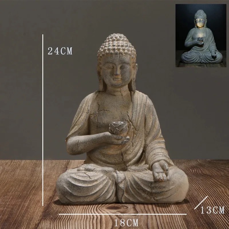 Statue de Bouddha en résine, d - Outdoor Zen Lighting avis et prix