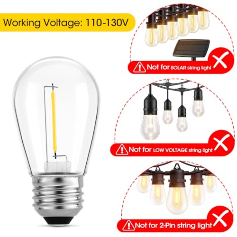 Lot de 36 ampoules LED S14 pou - Outdoor Lighting For Patio avis et prix