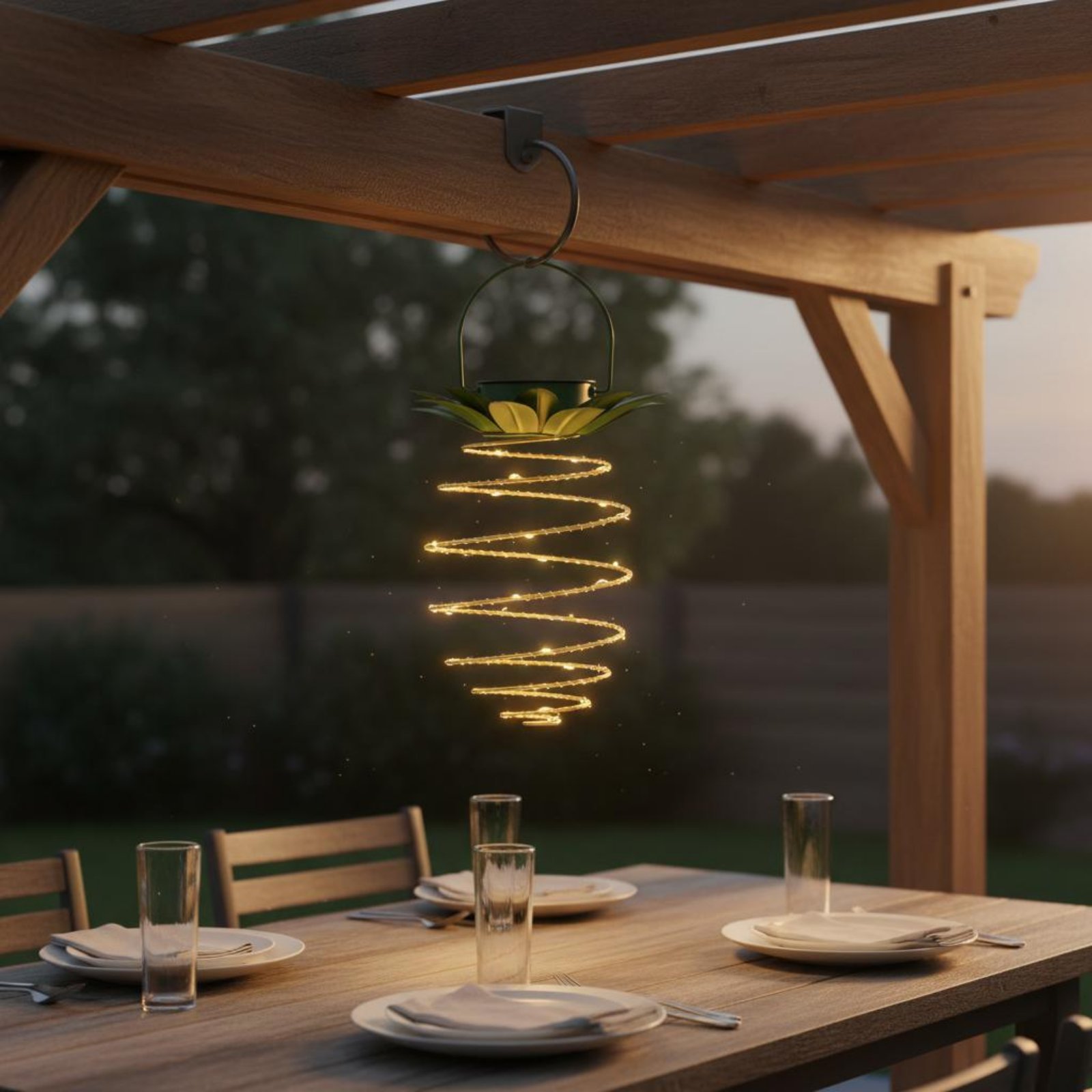 Lampe solaire en forme d'anana - Hanging Outdoor Lighting avis et prix