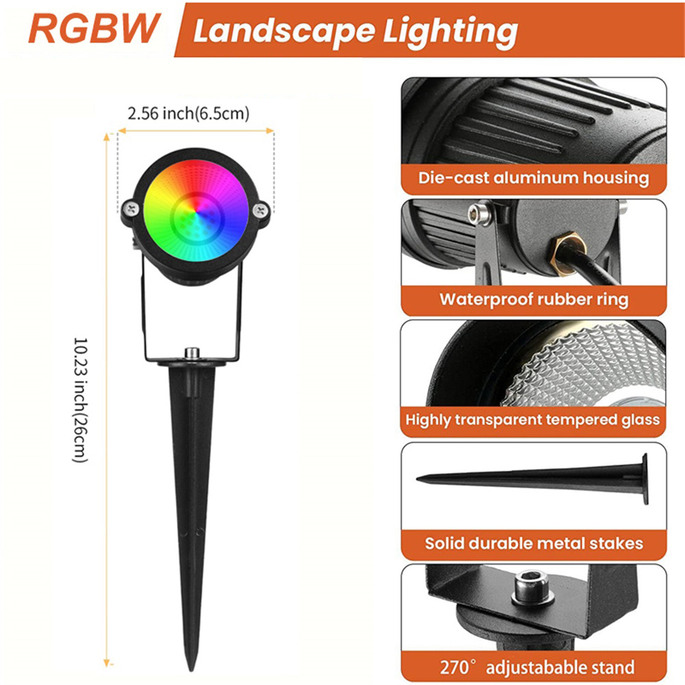 Éclairage paysager RGBW 10W av - Outdoor Lighting Landscape avis et prix