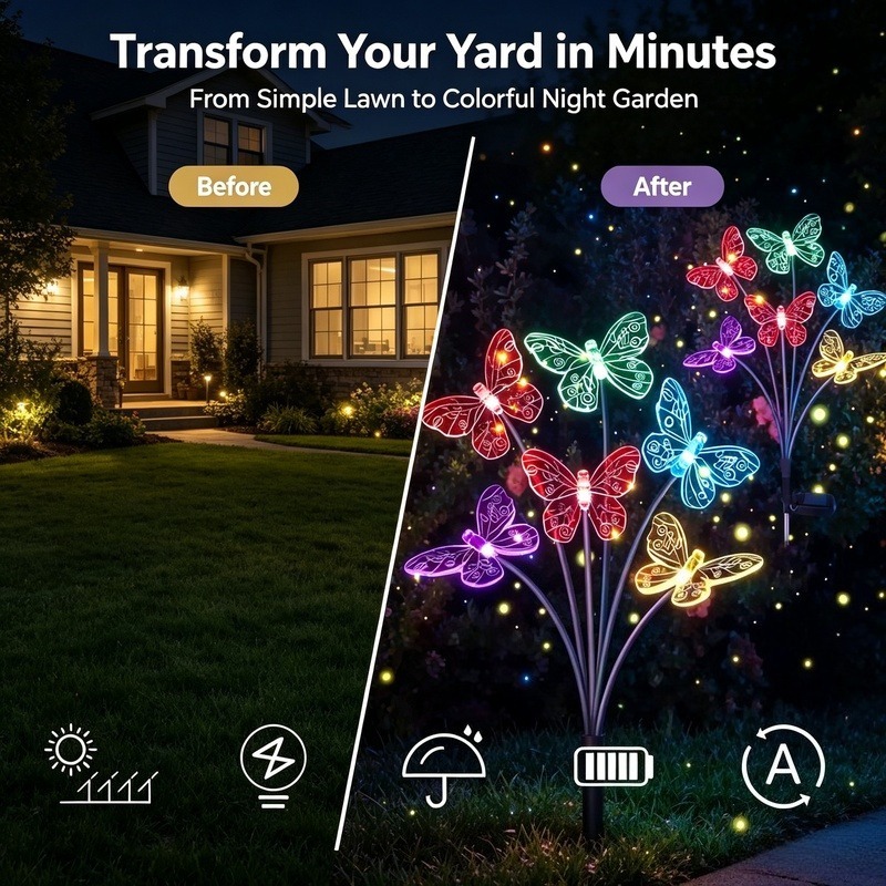 Lampes solaires en forme de pa - Outdoor Lighting For Patio avis et prix