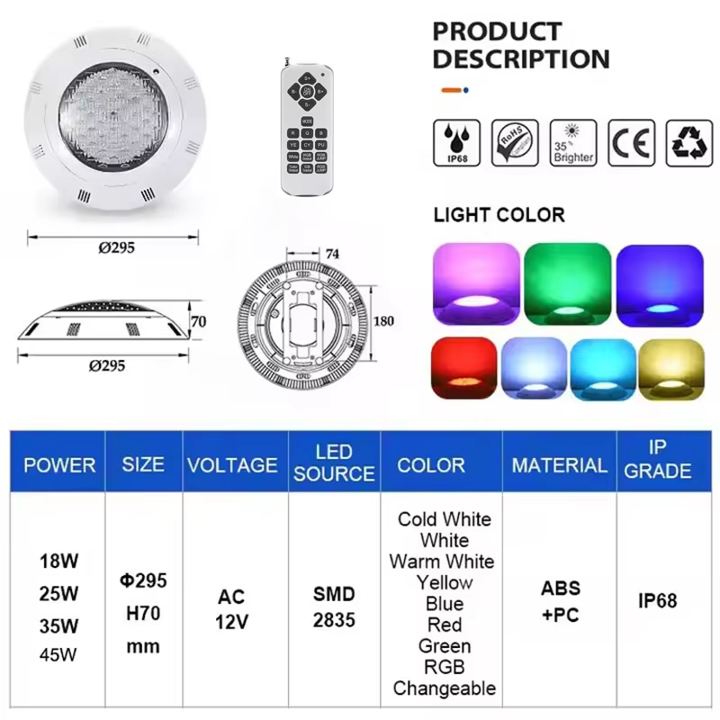 Lampes LED subaquatiques pour  - Pond Light Submersible avis et prix