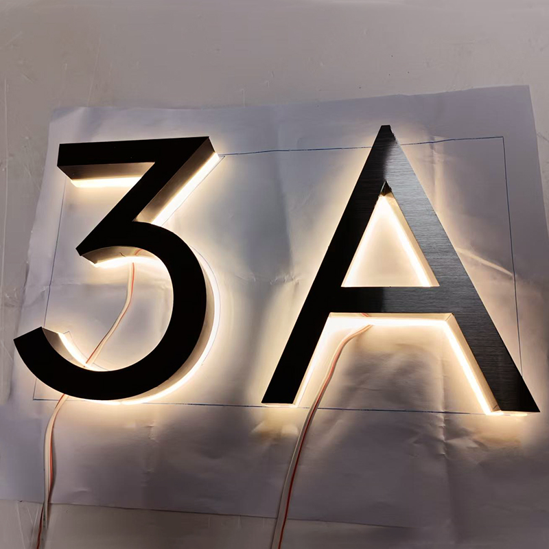 Métal 3D LED numéro de maison  - Outdoor Lighting Logo avis et prix