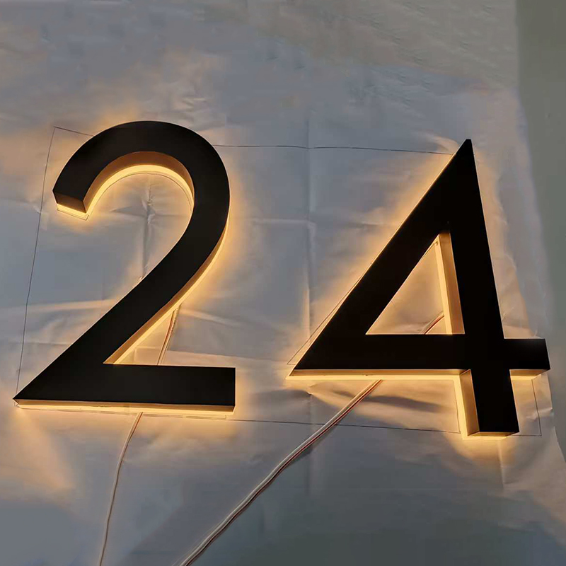 Métal 3D LED numéro de maison  - Outdoor Lighting Logo avis et prix