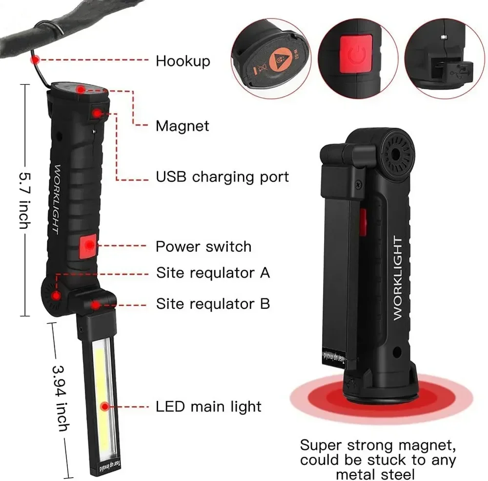 Lampe de poche LED COB, torche - Outdoor Lighting Landscape avis et prix