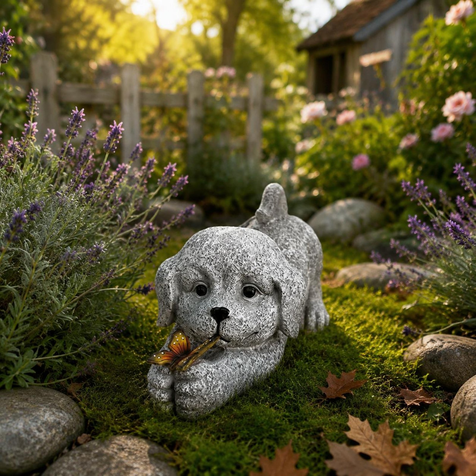 Statue de chien solaire en rés - Outdoor Lighting Yard Decoration avis et prix