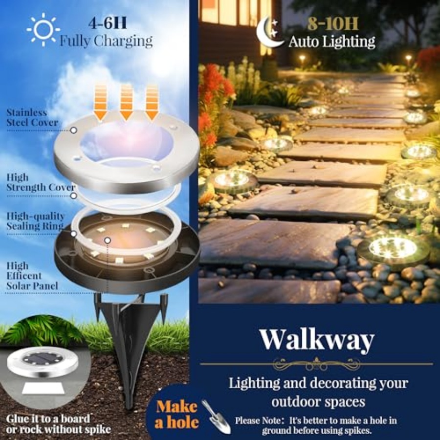 Lampes solaires au sol, lampes - Outdoor Lighting Landscape avis et prix
