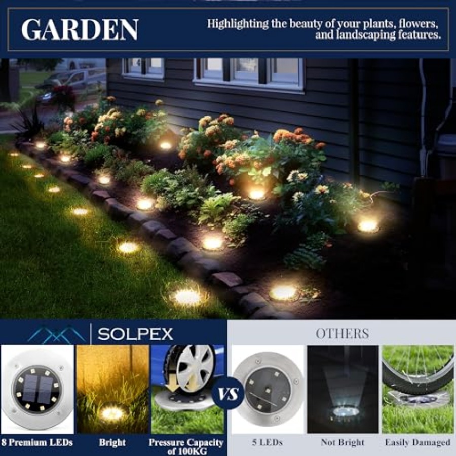 Lampes solaires au sol, lampes - Outdoor Lighting Landscape avis et prix