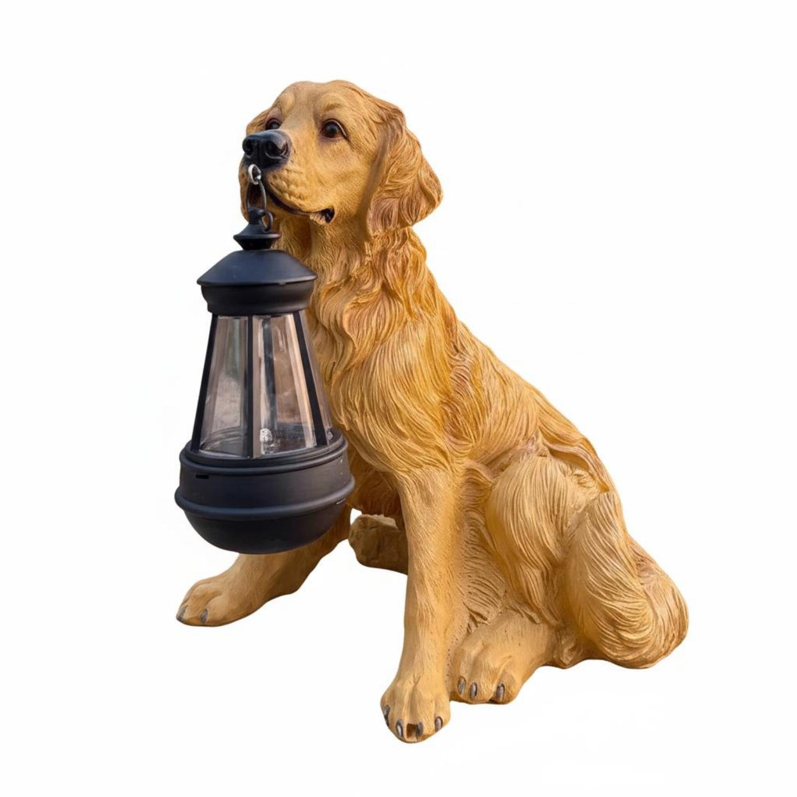 Sculpture de chien en résine d - Outdoor Lighting Yard Decoration avis et prix