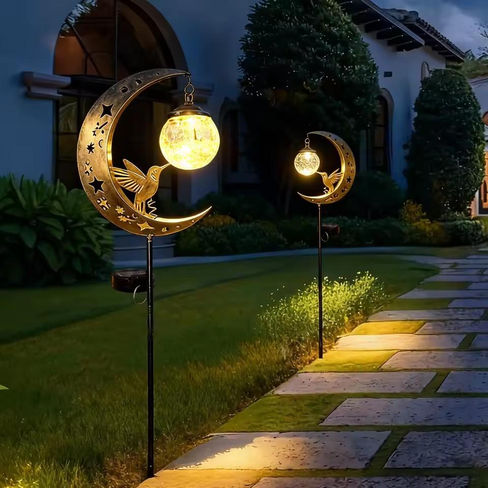 Lampe solaire de jardin en fer - Outdoor Lighting Yard Decoration avis et prix